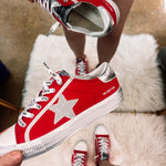 Vintage Havana Alive Red Platform Sneakers