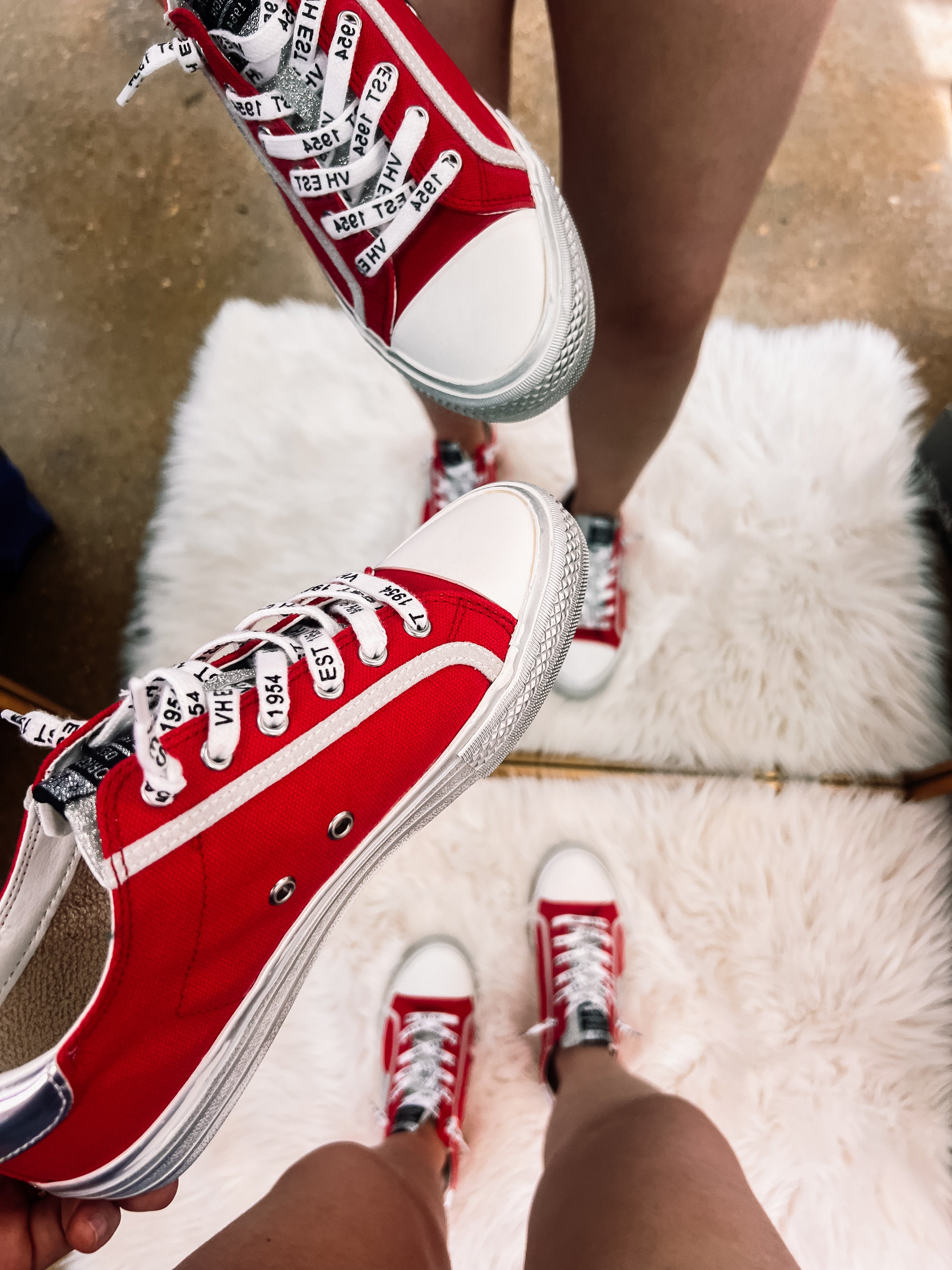 Vintage Havana Alive Red Platform Sneakers