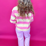 Washed Pink Wide-Leg Denim with Micro Patch Pockets