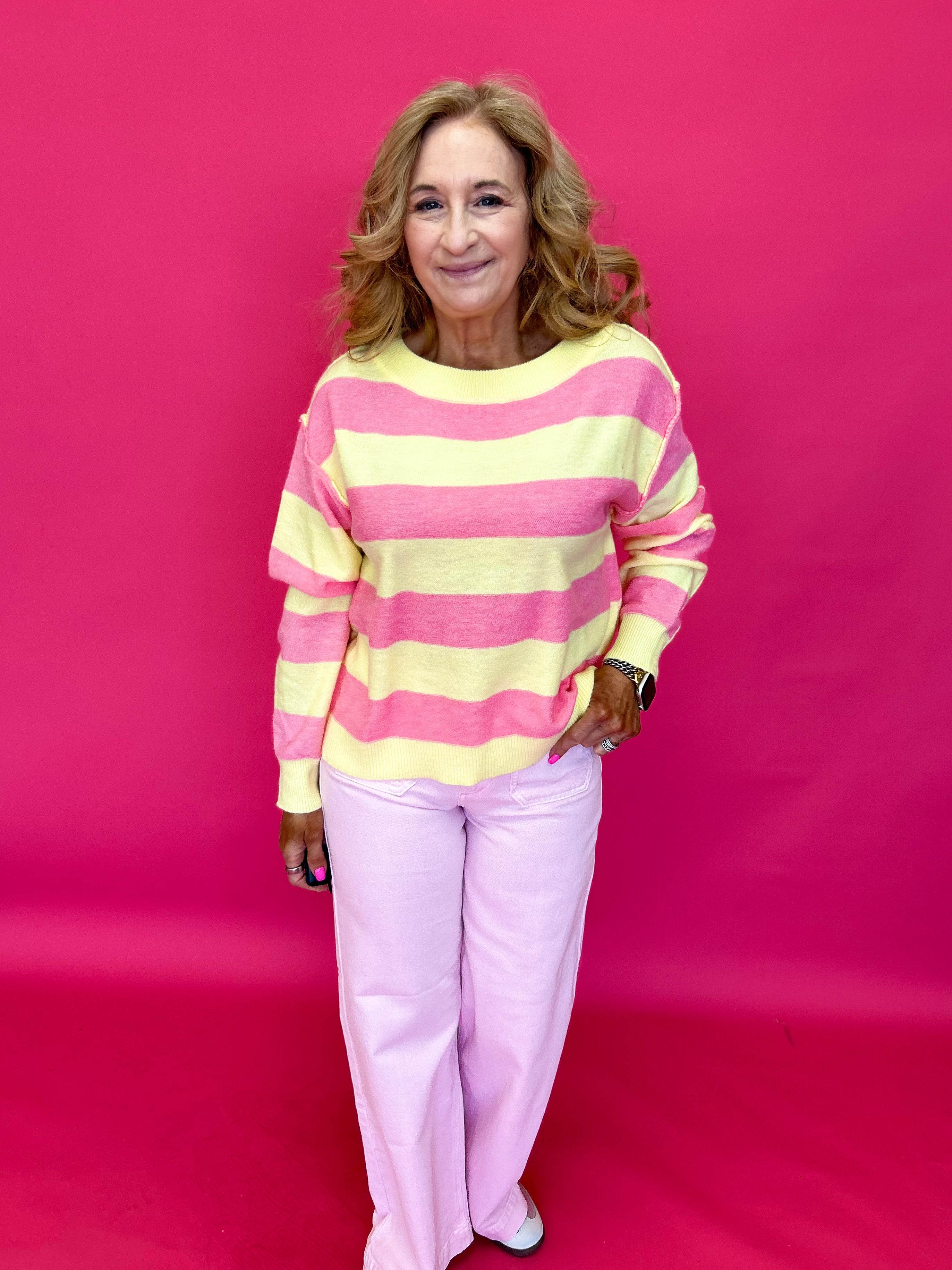 Washed Pink Wide-Leg Denim with Micro Patch Pockets