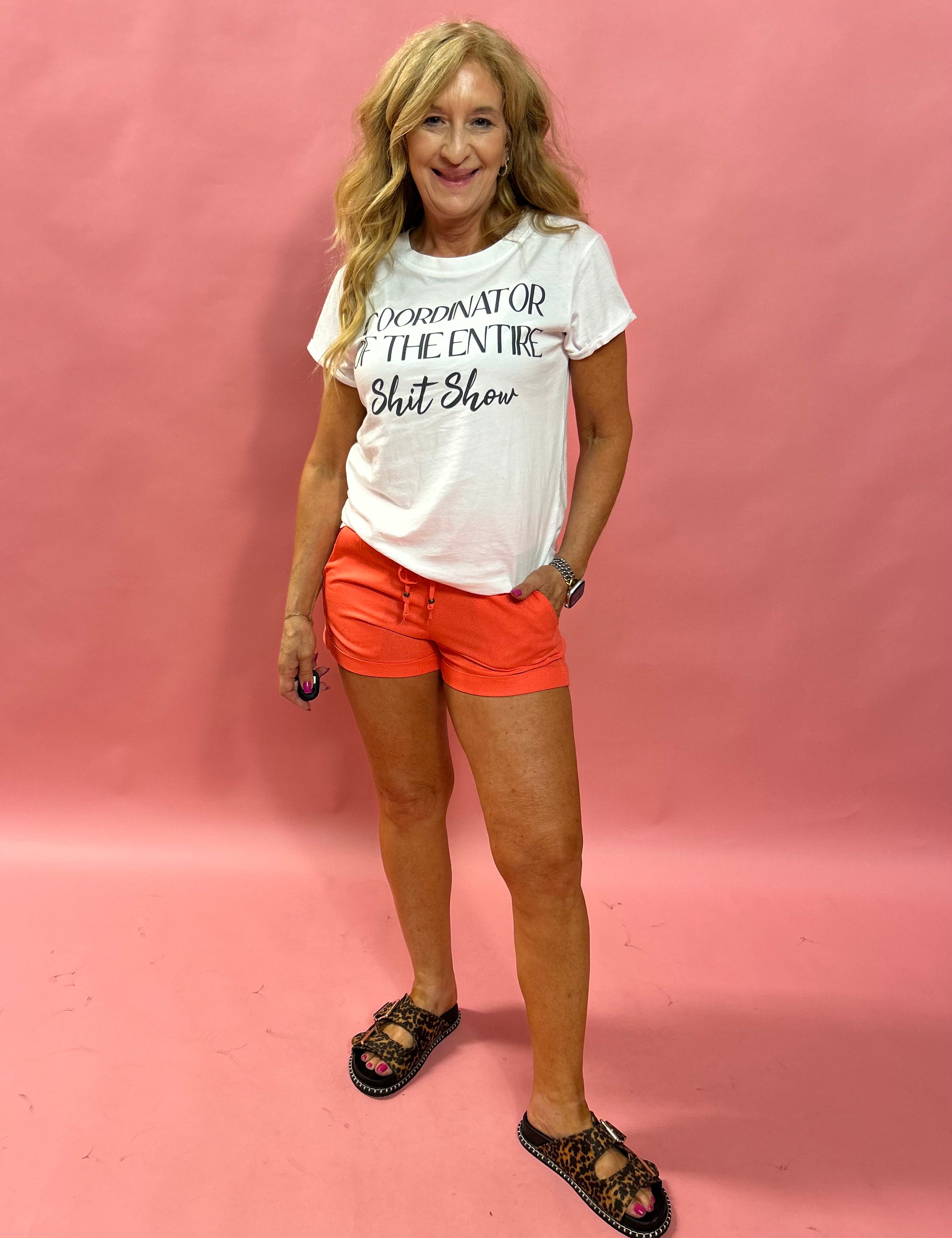 Weekend Escape Relaxed Shorts in Coral
