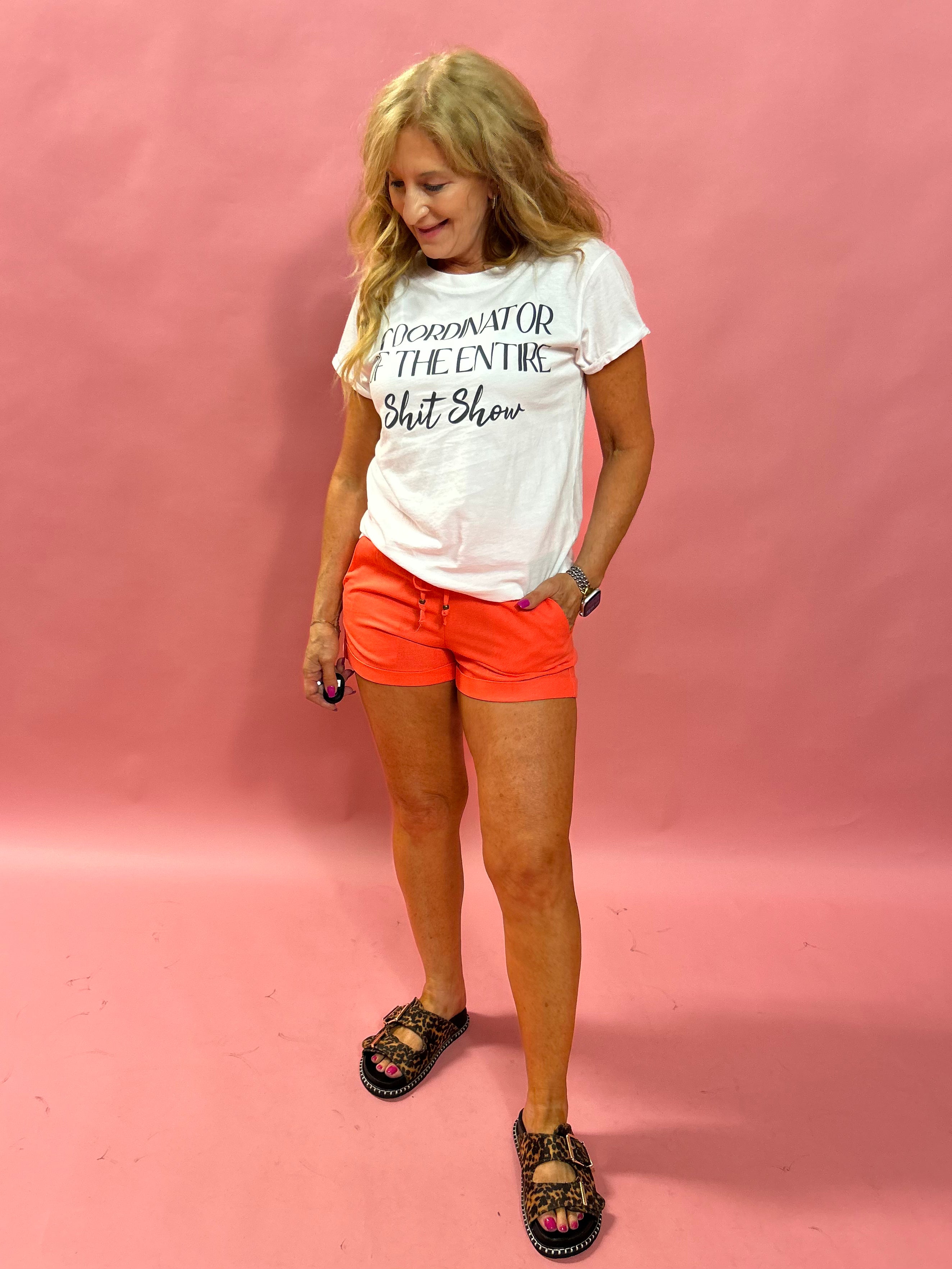 Weekend Escape Relaxed Shorts in Coral