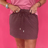 Weekend Ready Drawstring Mini Skirt in Brown