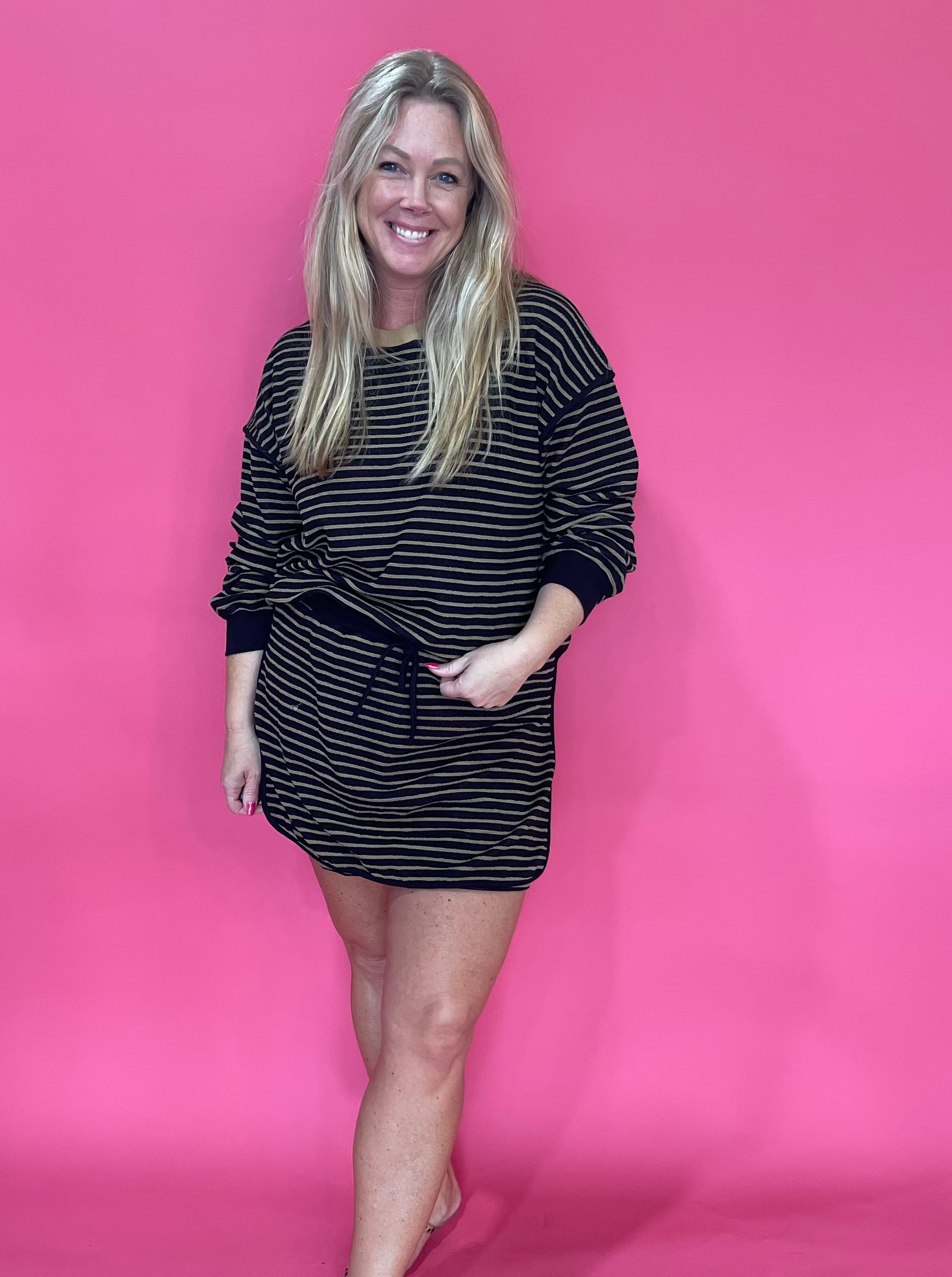 Texture Striped Play Knit Sweater