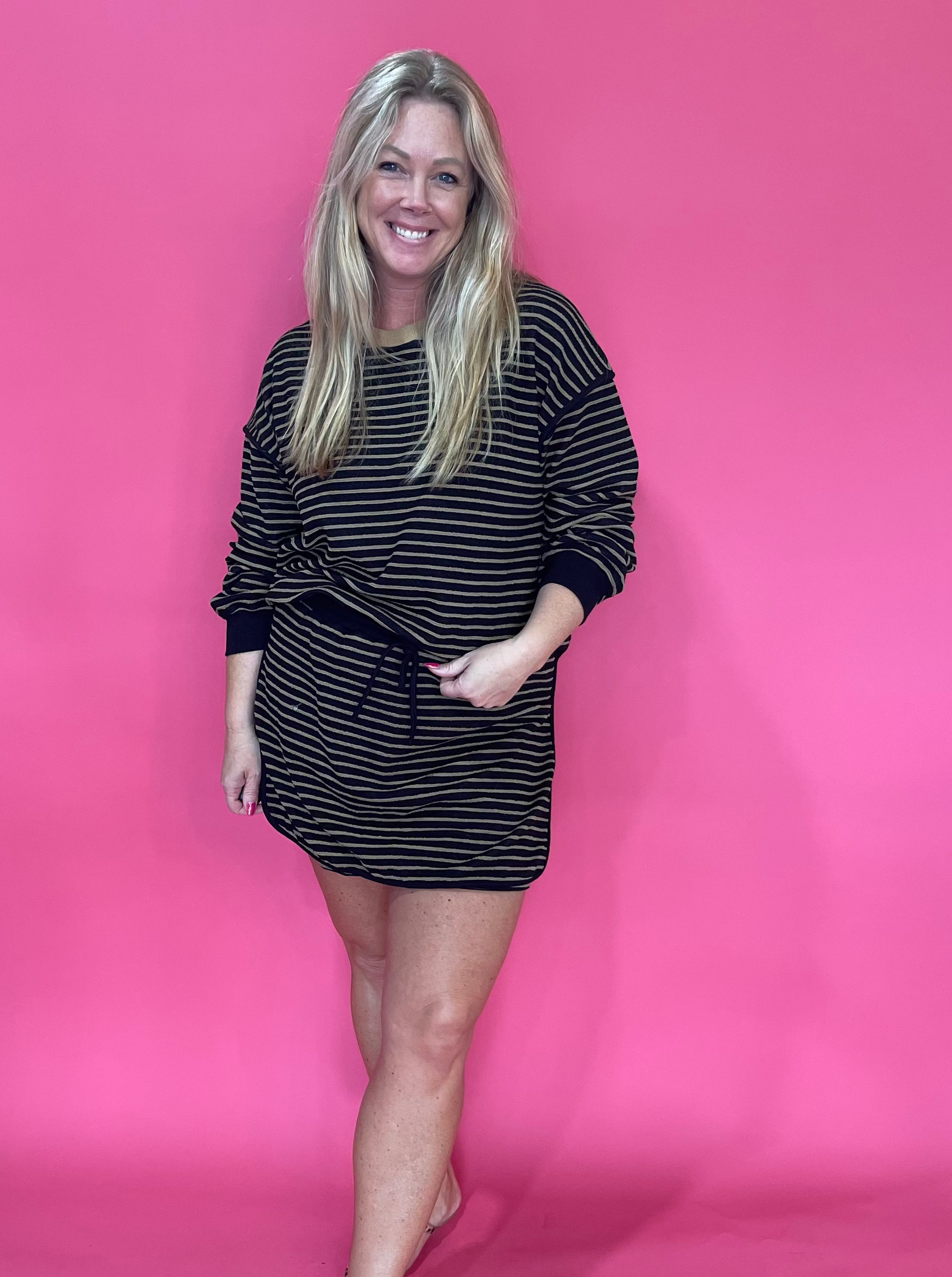Texture Striped Play Knit Sweater