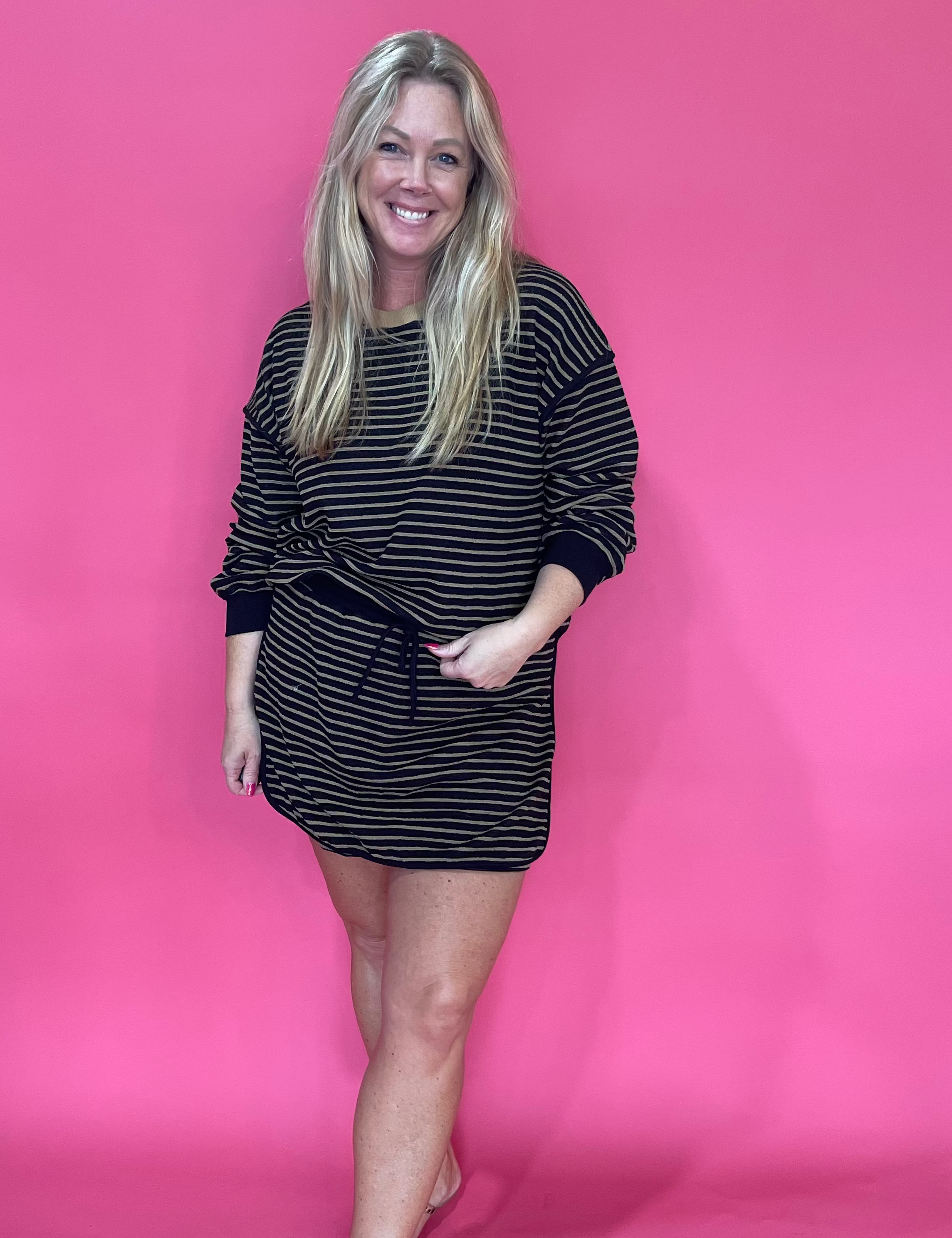 Texture Striped Play Knit Sweater