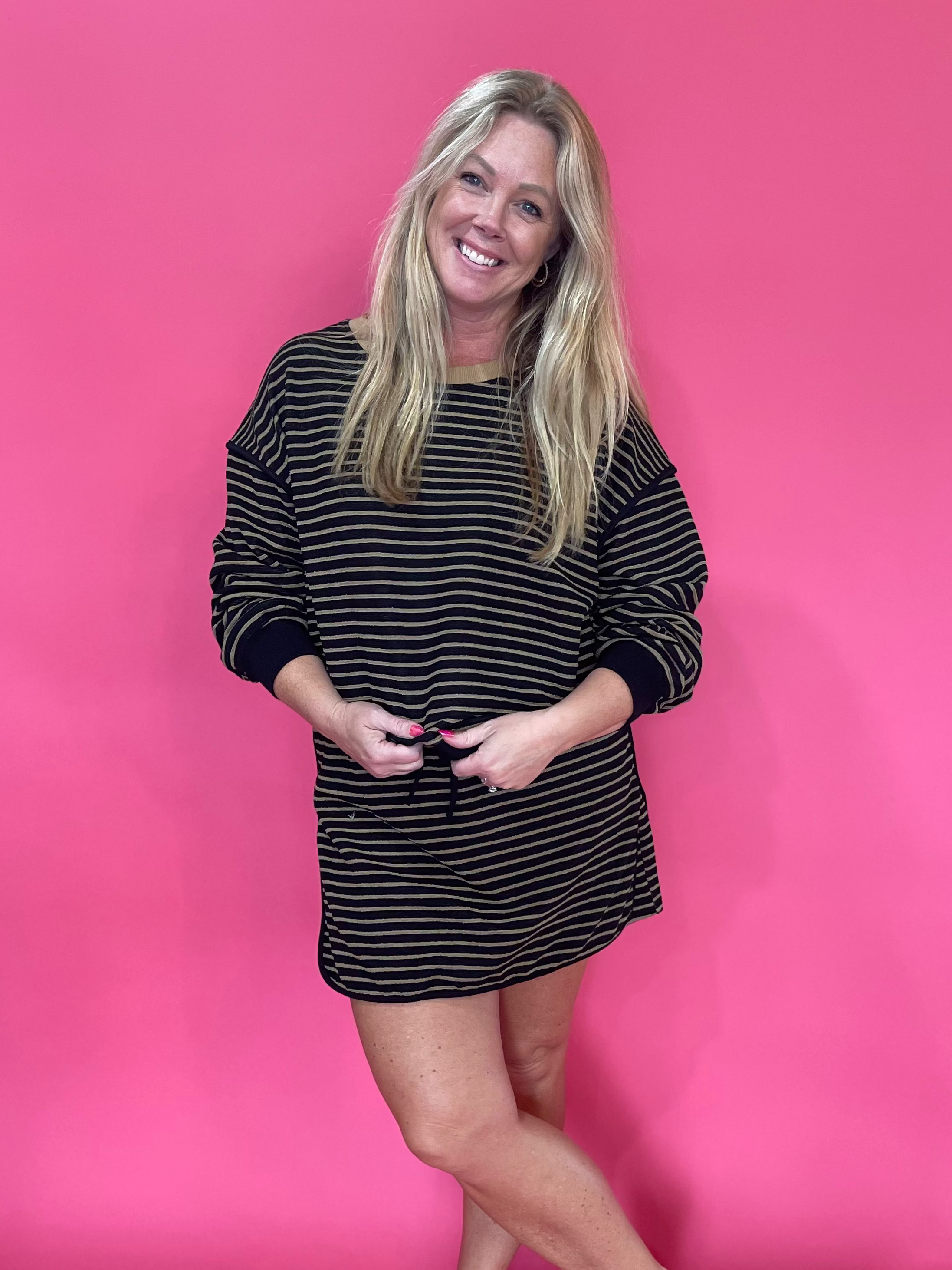 Texture Striped Play Knit Sweater