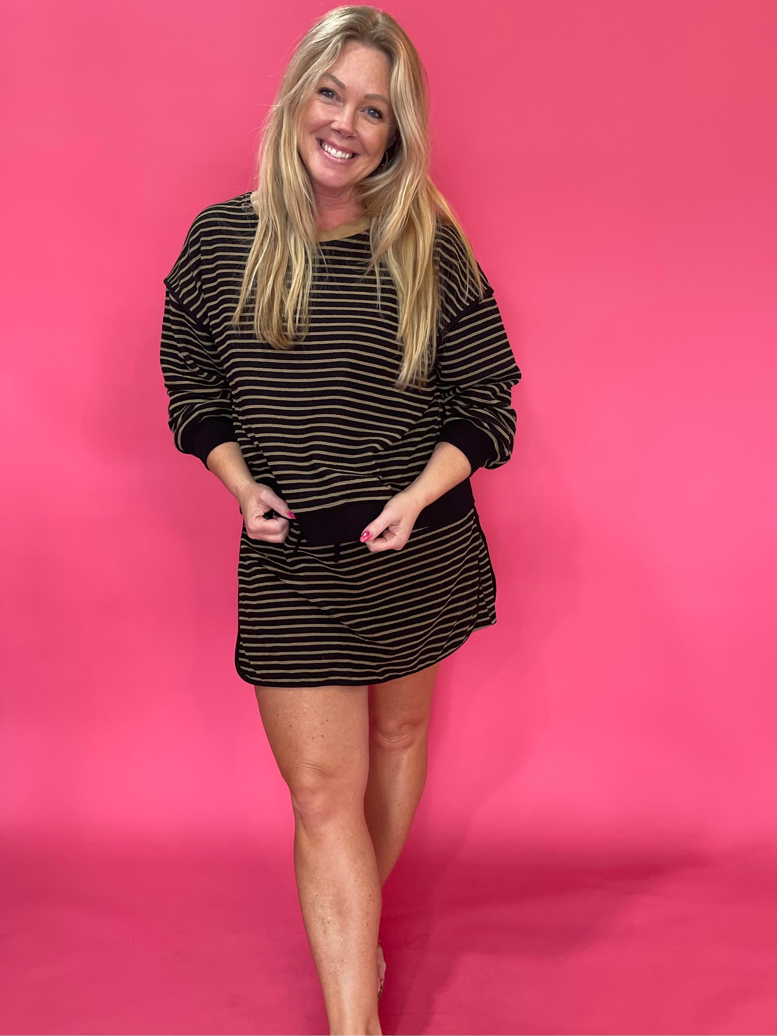 Texture Striped Play Knit Sweater