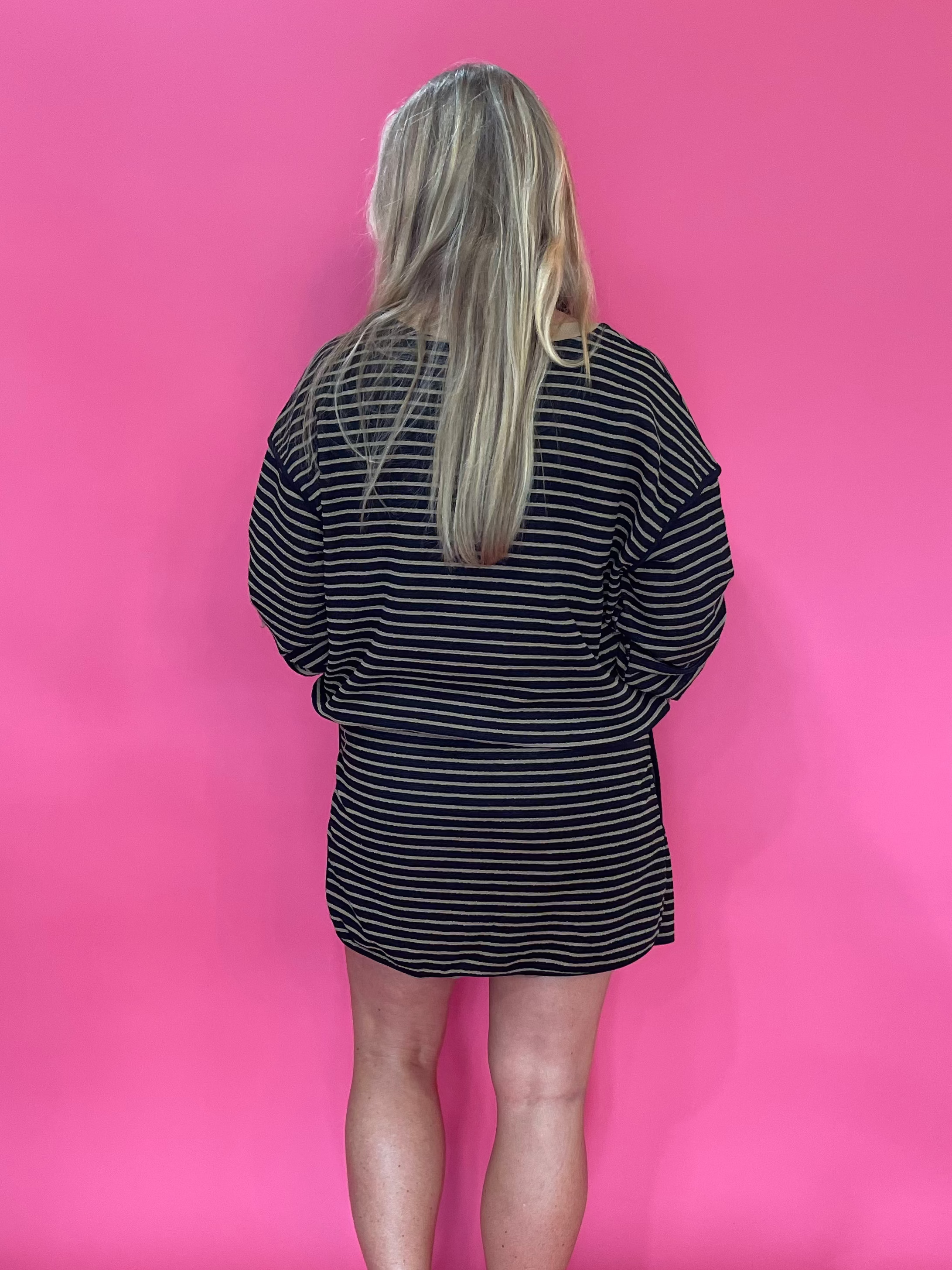 Texture Striped Play Knit Sweater