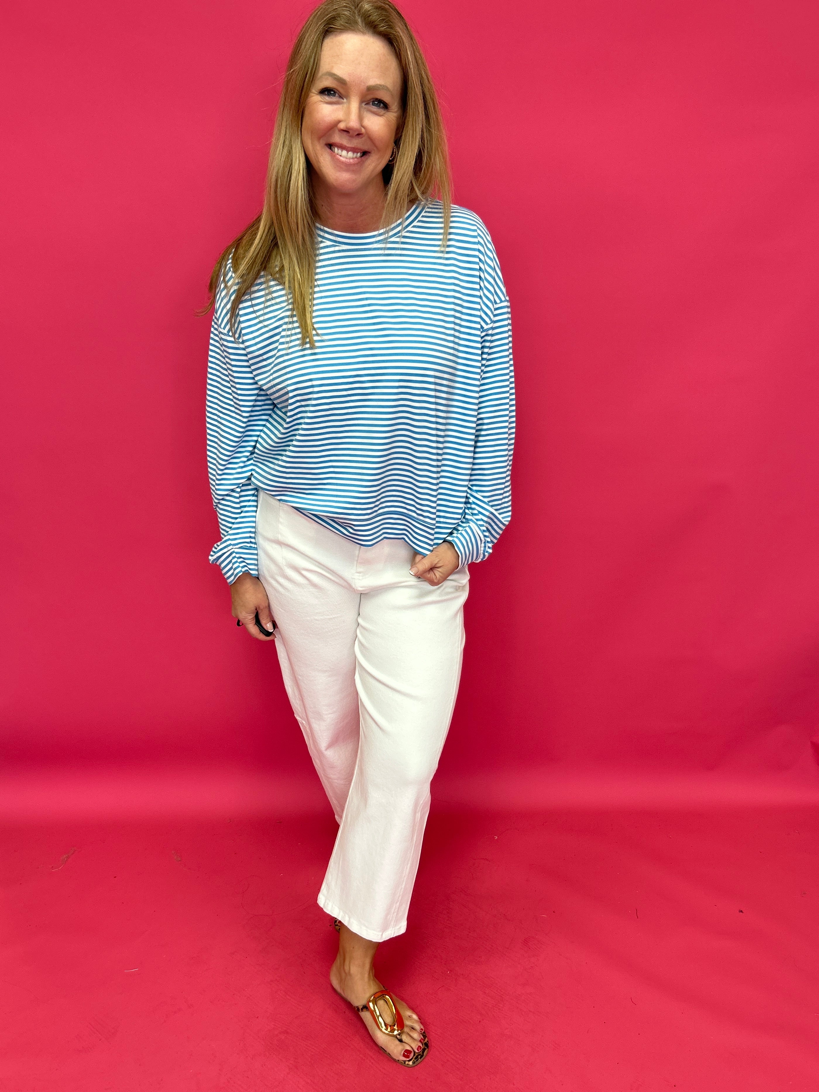 Weekend Waves Scuba Striped Knit Top - Shabby 2 Chic Boutiques