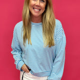 Weekend Waves Scuba Striped Knit Top - Shabby 2 Chic Boutiques