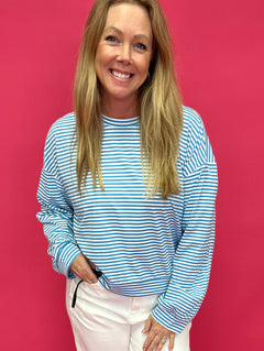 Weekend Waves Scuba Striped Knit Top - Shabby 2 Chic Boutiques