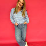 Weekender Stripe V Neck in Blue (ZSupply) - Shabby 2 Chic Boutiques