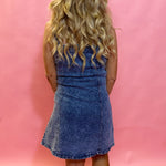 Western Charm Denim Button-Down Dress