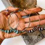 Western Navajo Bead Hoop Earrings