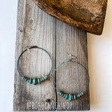 Western Navajo Bead Hoop Earrings