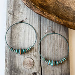 Western Navajo Bead Hoop Earrings