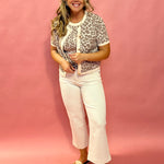 Wild Luxe: Leopard Print Short Sleeve Knit Cardigan