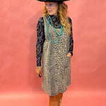 Wild Side Leopard Pinafore Dress