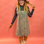 Wild Side Leopard Pinafore Dress