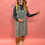 Wild Side Leopard Pinafore Dress
