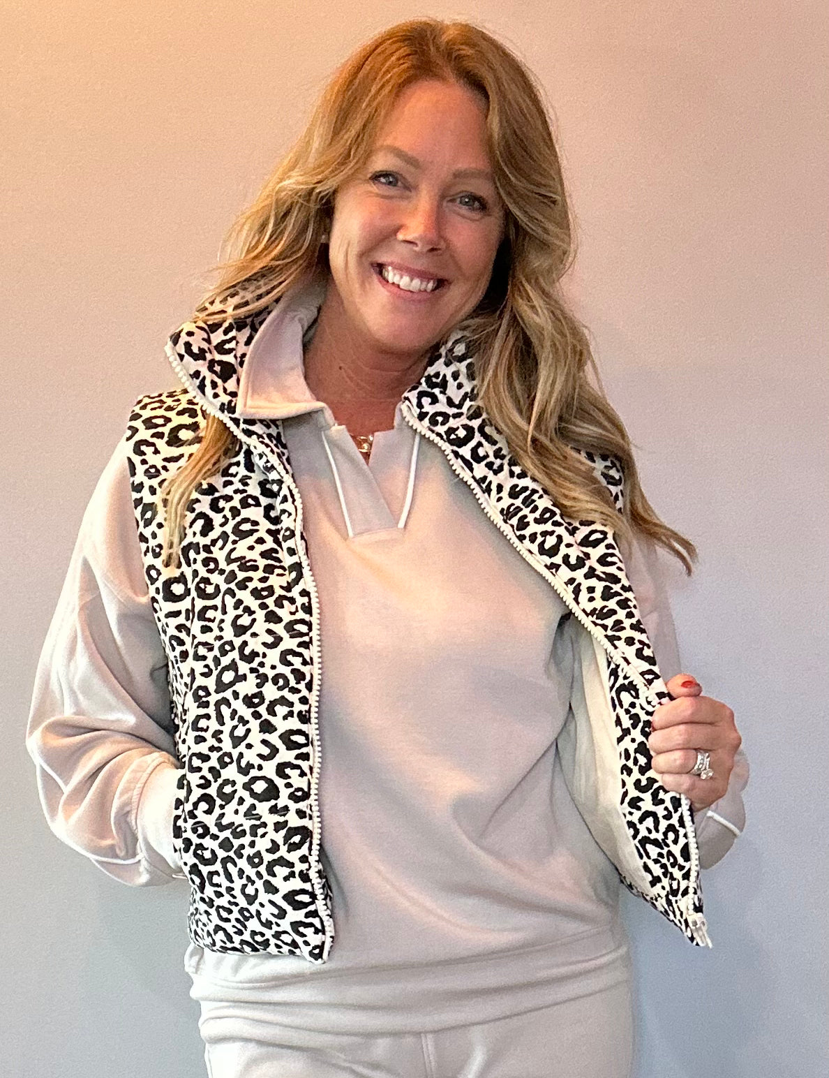 Wild Side Leopard Puffer Vest