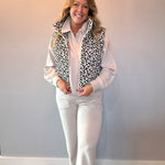 Wild Side Leopard Puffer Vest