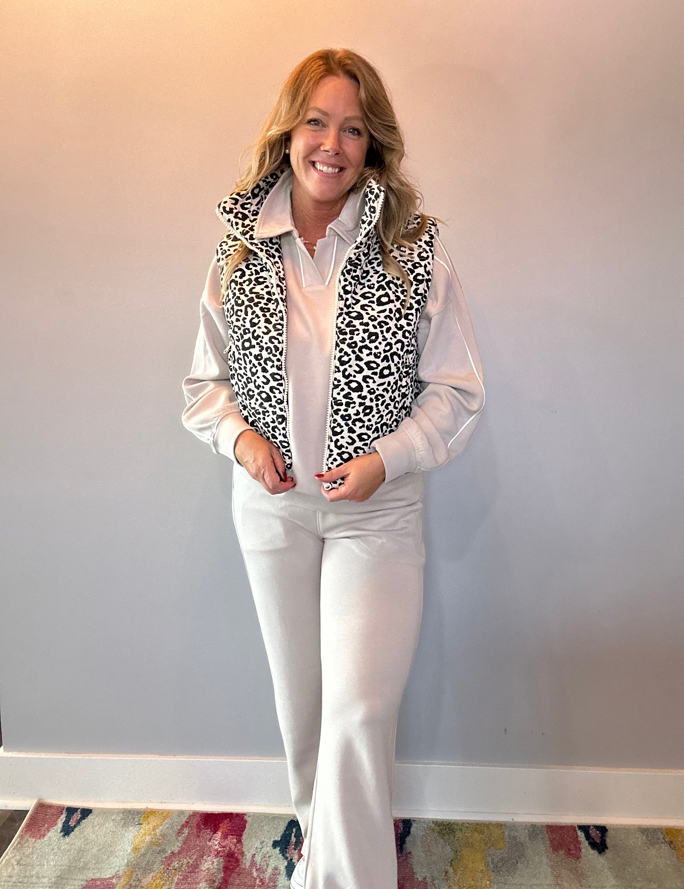 Wild Side Leopard Puffer Vest