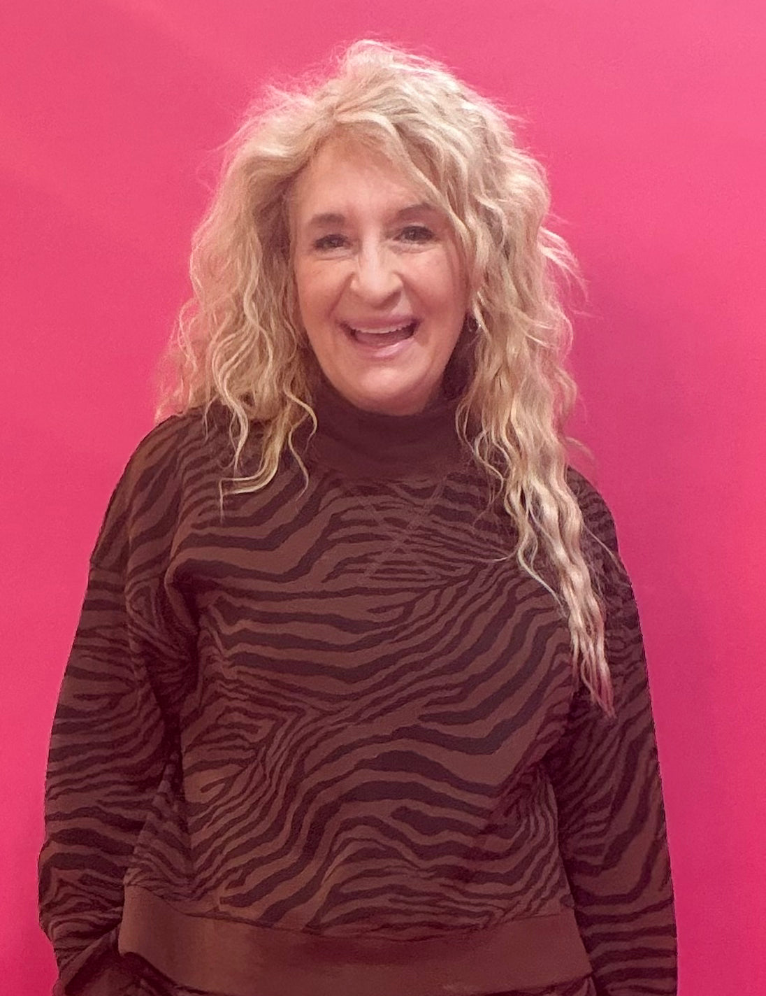 Wild Zebra Print Top in Brown Black