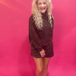 Wild Zebra Print Top in Brown Black