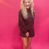 Wild Zebra Print Top in Brown Black