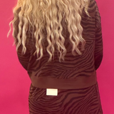 Wild Zebra Print Top in Brown Black