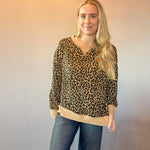 Wild at Heart Leopard Oversized Knit Top