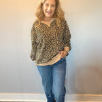 Wild at Heart Leopard Oversized Knit Top