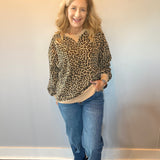 Wild at Heart Leopard Oversized Knit Top