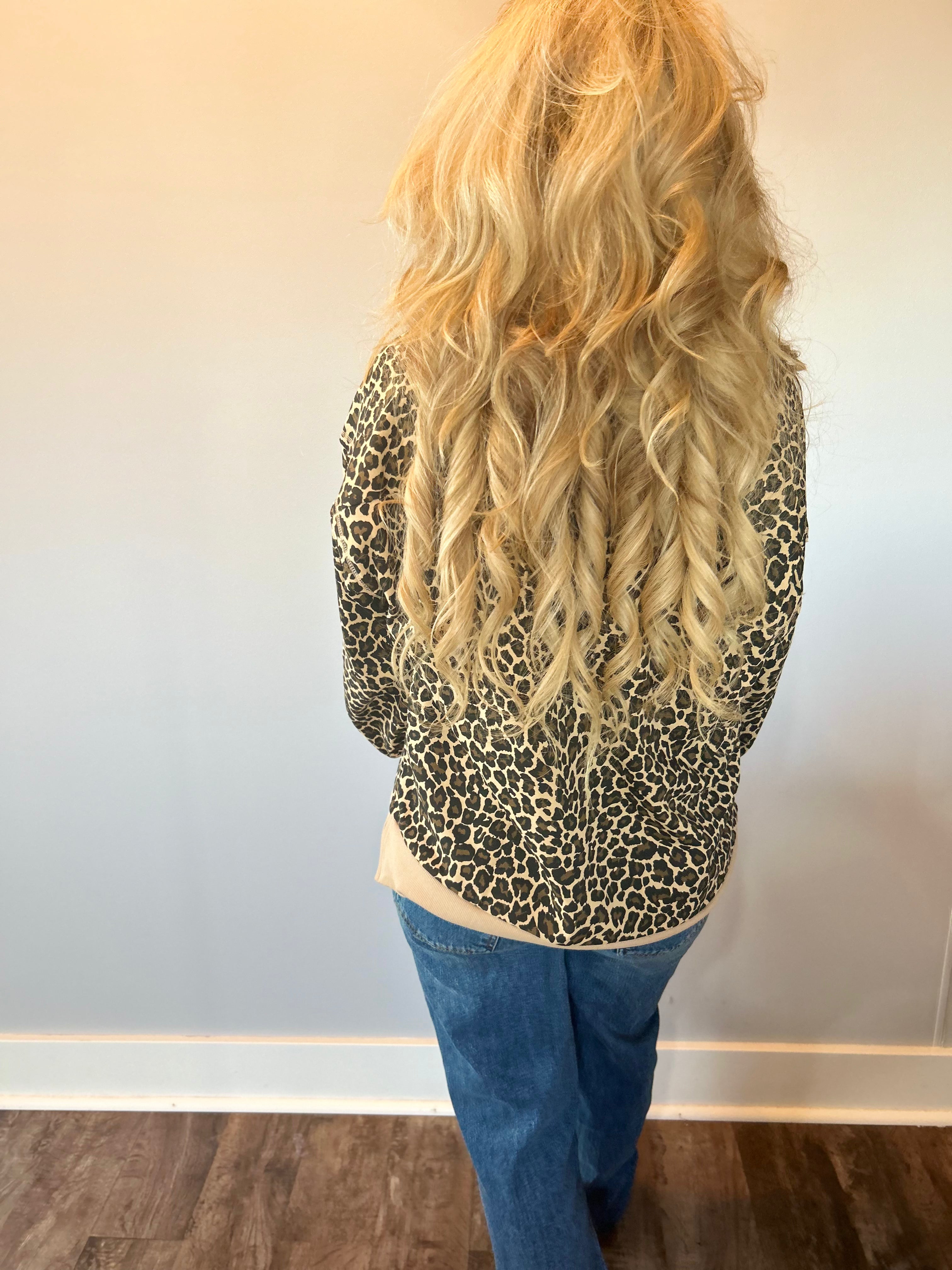 Wild at Heart Leopard Oversized Knit Top