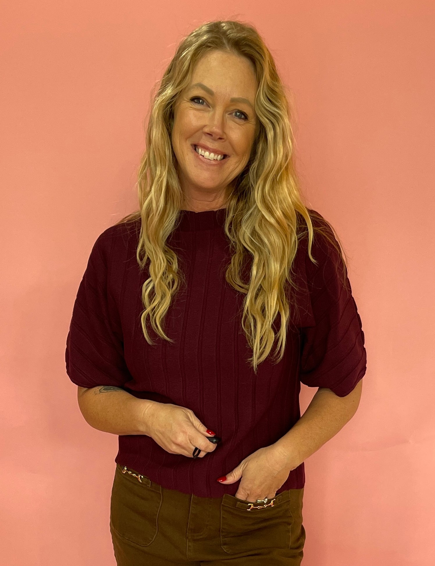 Wine Print Top