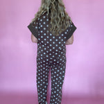 Zip & Go Polka Dot Knit Set in Brown