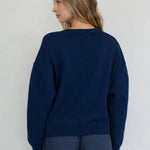 Chloe Cozy V-Neck Sweater in Pink