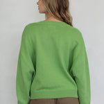 Chloe Cozy V-Neck Sweater in Pink