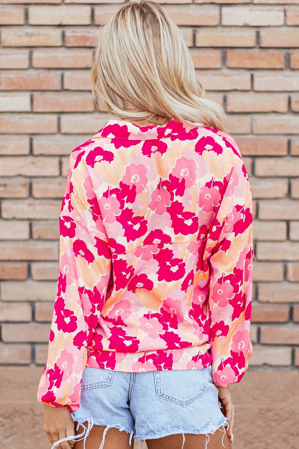 Floral Flourish Button Down Blouse