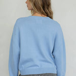 Chloe Cozy V-Neck Sweater in Pink