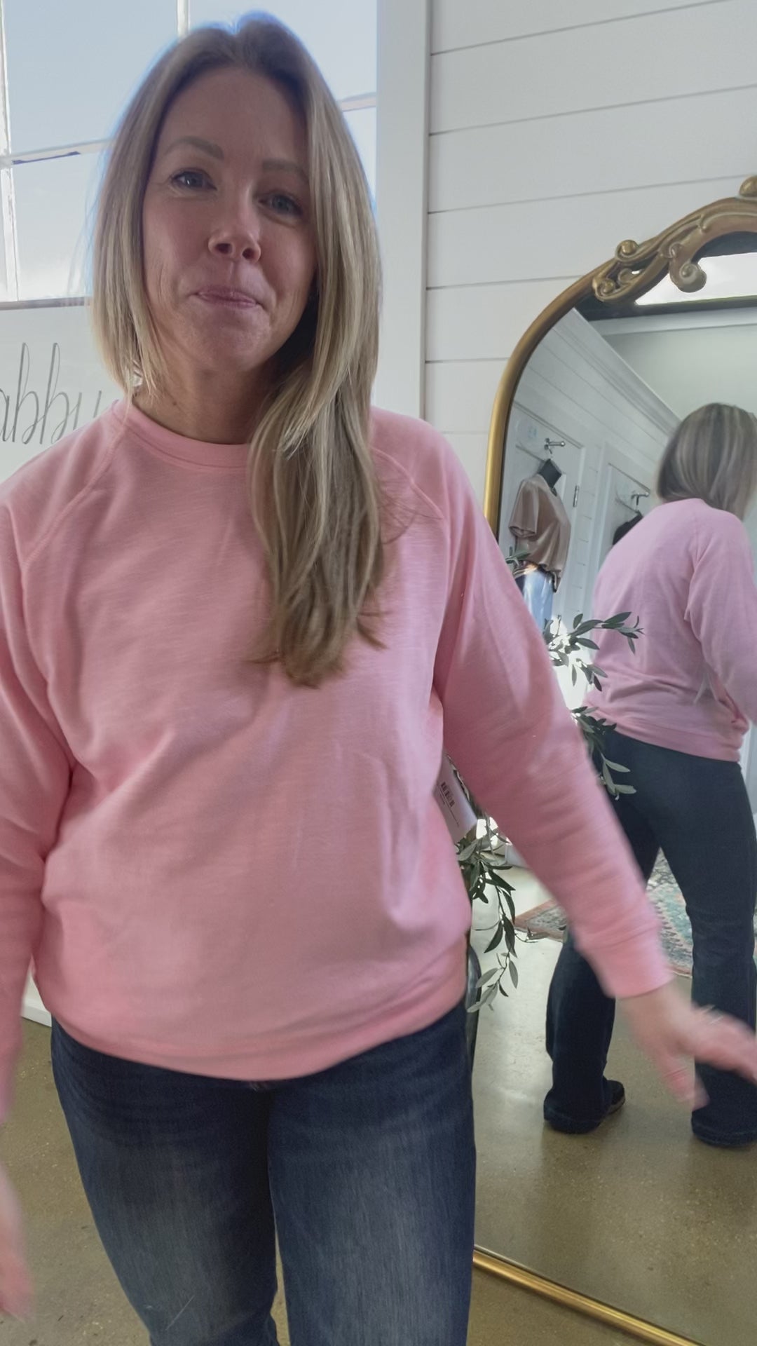 The Essential Classic Crewneck in Pink