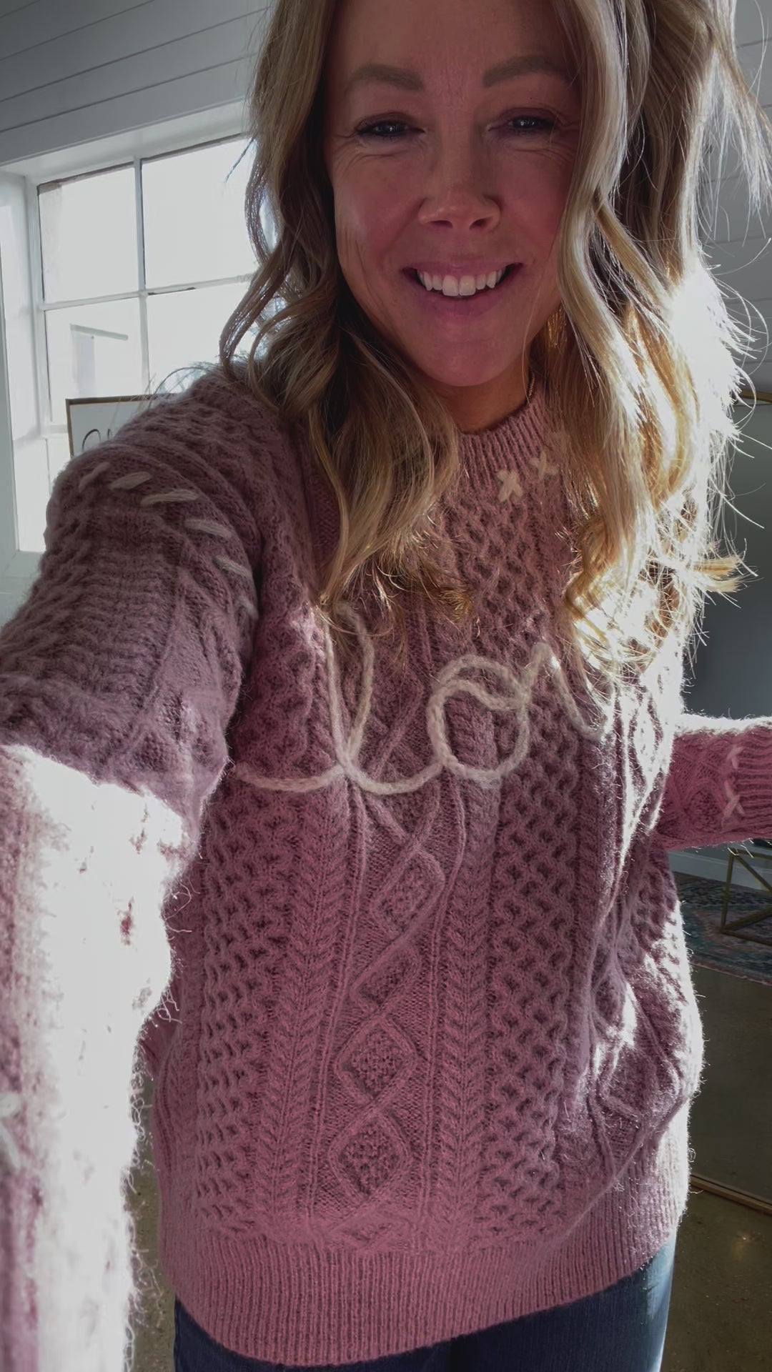 In Love Sweater in Pale Pink
