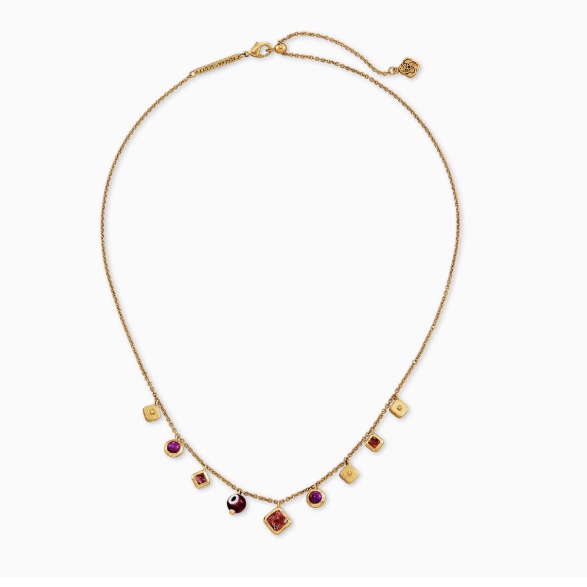 Gemma Necklace with Vintage Gold