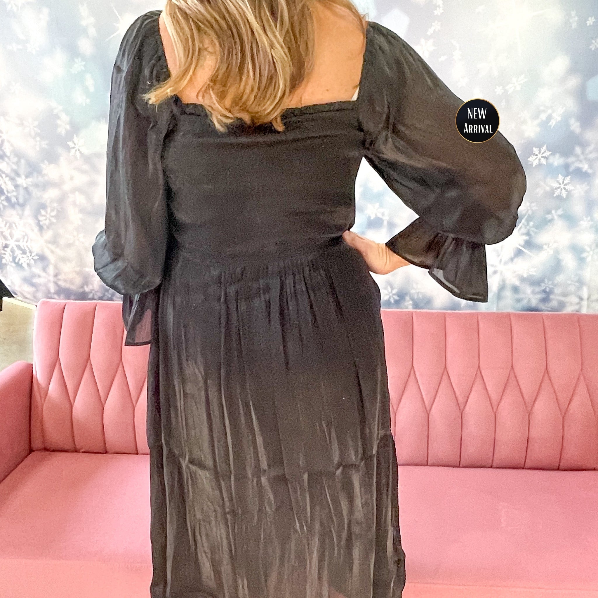 Honor Your Love Satin Dress in Black-Shabby 2 Chic Boutiques