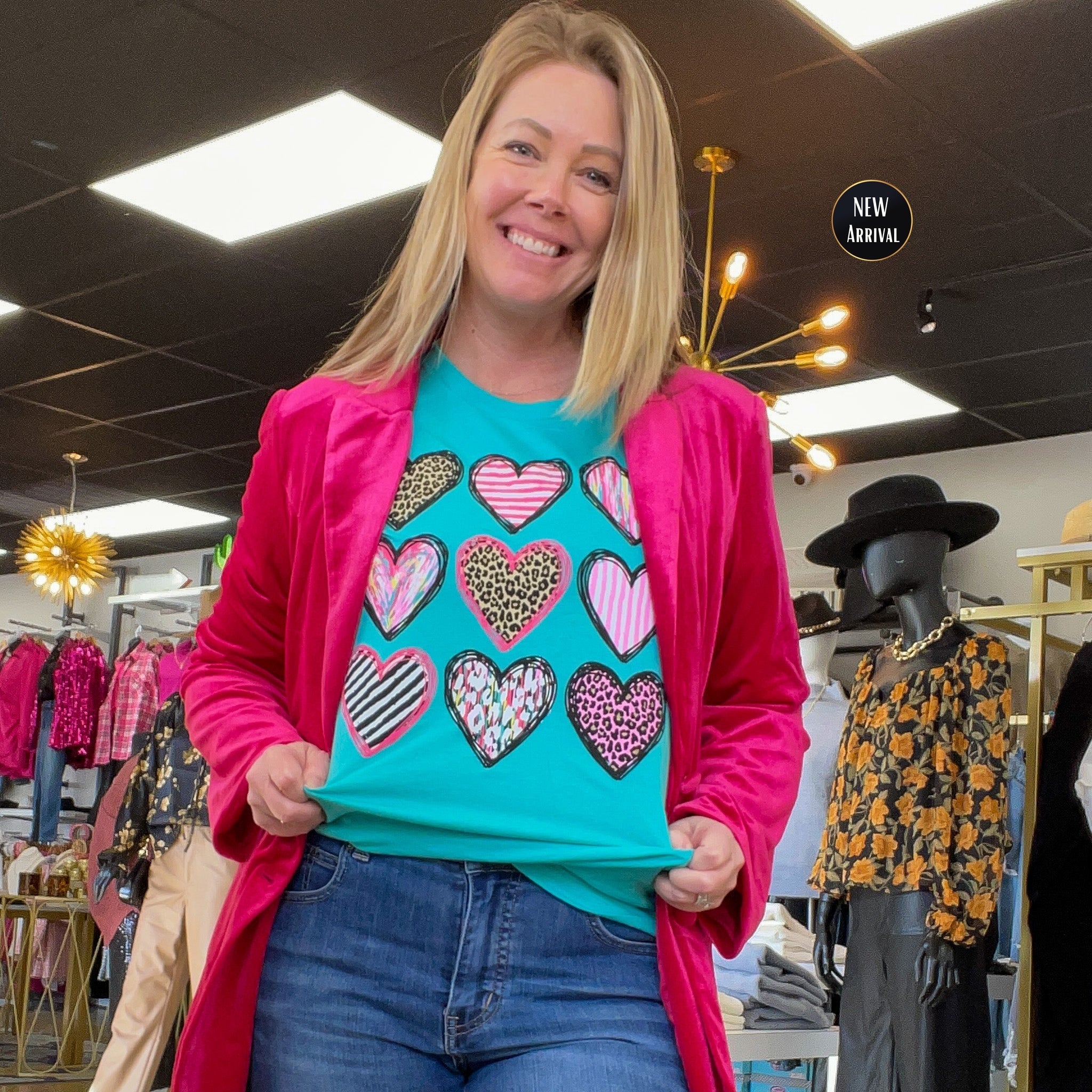 Heart Squared Graphic Tee-Shabby 2 Chic Boutiques