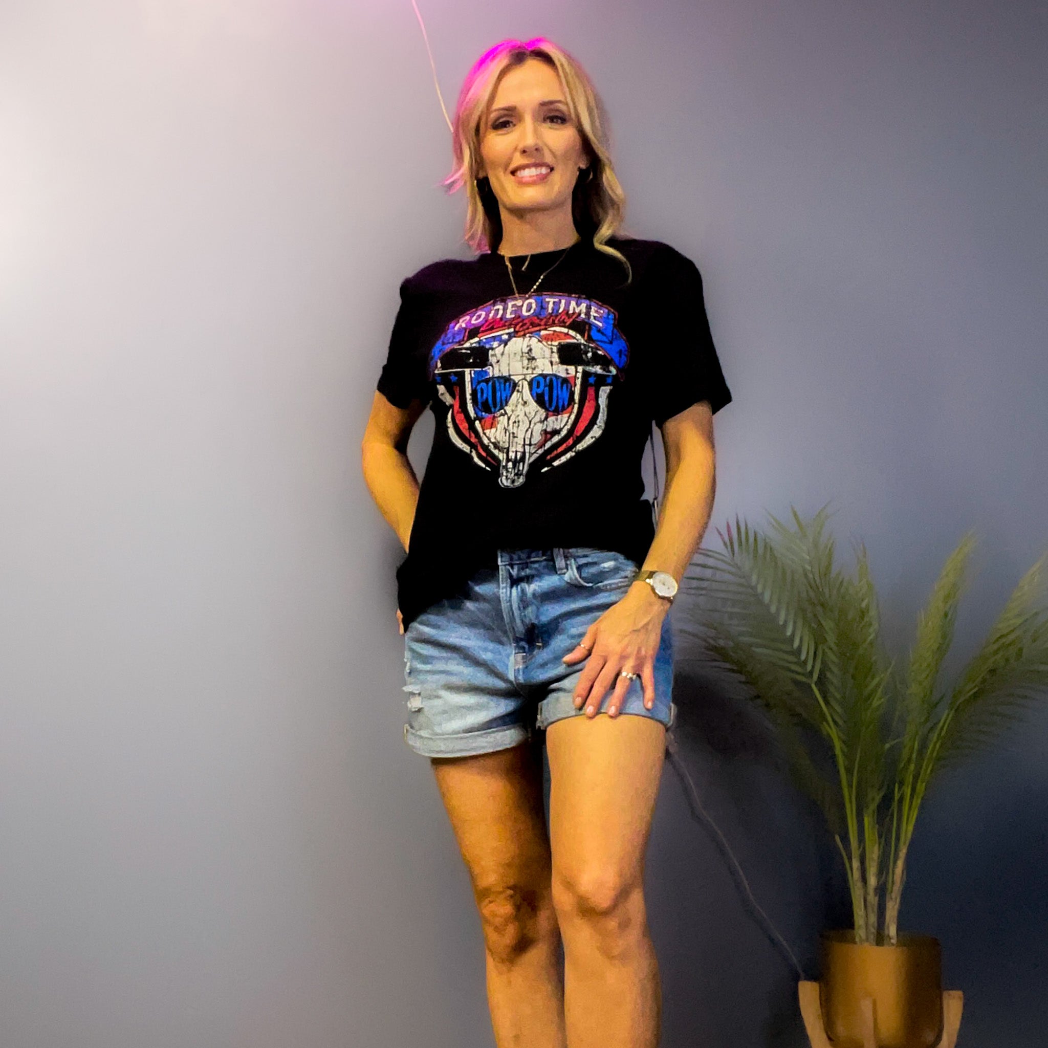Rodeo Time Red White Blue Tee