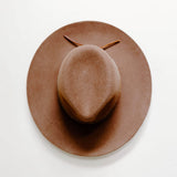 Jawa Wide Brim Felt Fedora in Chestnut