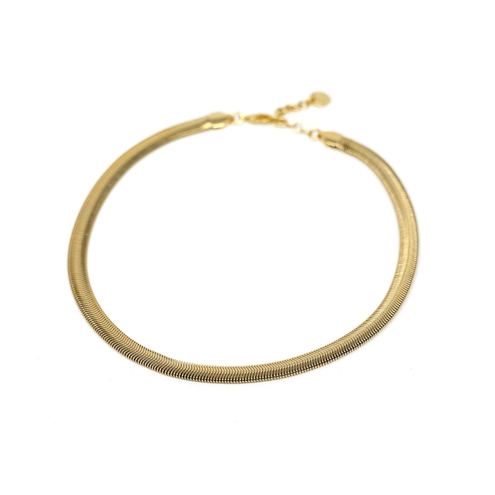 Liquid Herringbone Necklace in Gold